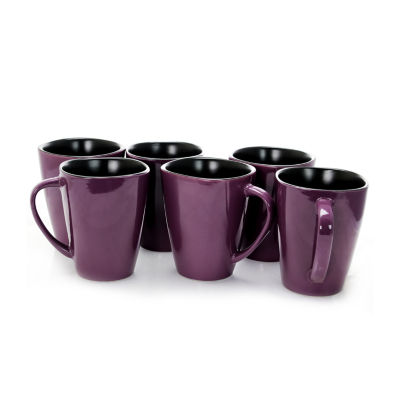 Elama 14oz  Mug Set 6-pc. Stoneware Dinnerware Set