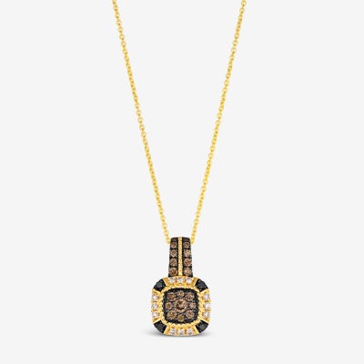 Le Vian® Pendant featuring 1/4 CT. Chocolate Diamonds® 1/20 CT. Blackberry Diamonds®1/10 CT. Nude Diamonds™ set in 14K Honey Gold™