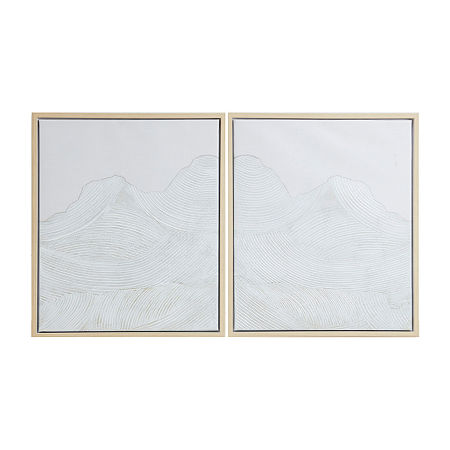 INK+IVY Desert Serenity Canvas 2-pc. Framed Wall Art Sets, One Size, White