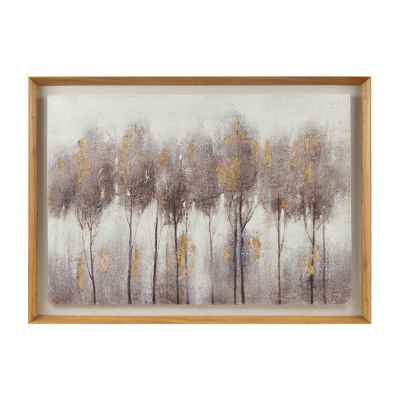 Madison Park Enchanted Forest Framed Matted Wall Art, Color Grey Gold