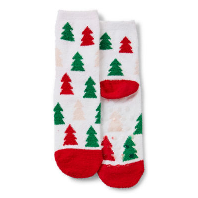 Mixit Cozy Holiday Womens 1 Pair Crew Socks