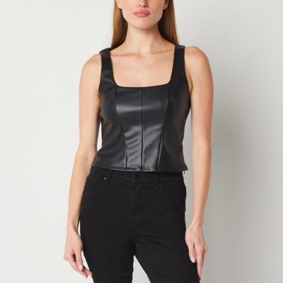Black Square Neck with Sleeveless Blouse | S3B21