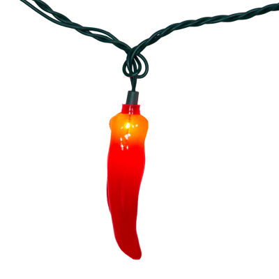 Kurt Adler Ul 10-Light Red Chili Pepper String Lights