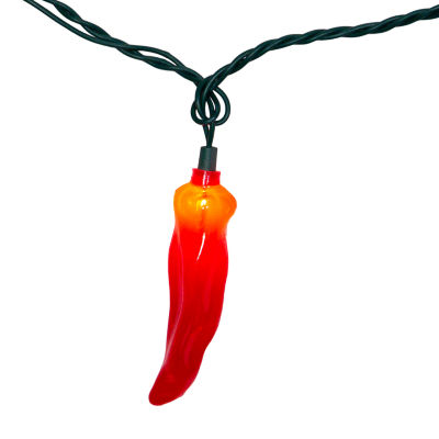 Kurt Adler Ul 10-Light Red Chili Pepper String Lights