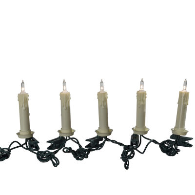 Kurt Adler Ul 10-Light White Clip-On Extended Indoor String Lights