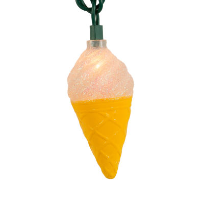 Kurt Adler Ul 10l Ice Cream Cone Indoor Outdoor String Lights
