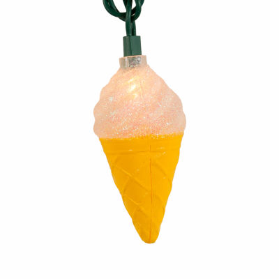 Kurt Adler Ul 10l Ice Cream Cone Indoor Outdoor String Lights