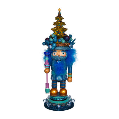 Kurt Adler 18in Hollywood Blue With Tree Christmas Nutcracker