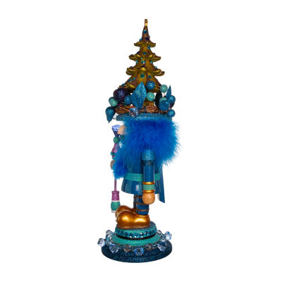 Kurt Adler 18in Hollywood Blue With Tree Christmas Nutcracker