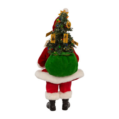 Kurt Adler 13in Battery-Operated Led With Nativity Set Christmas Santa Figurine