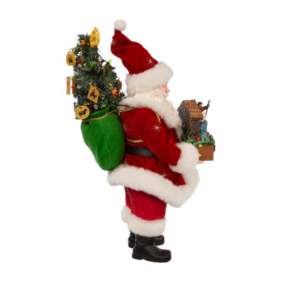 Kurt Adler 13in Battery-Operated Led With Nativity Set Christmas Santa Figurine