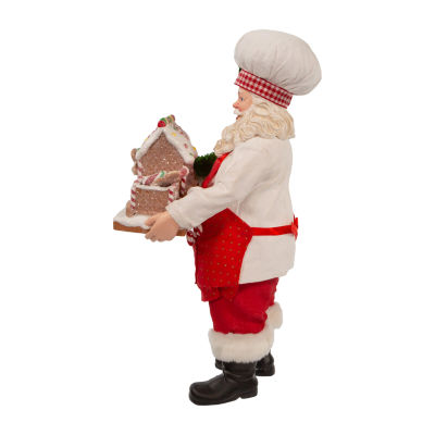 Kurt Adler 11in Fabriché With Gingerbread Train Santa Figurine