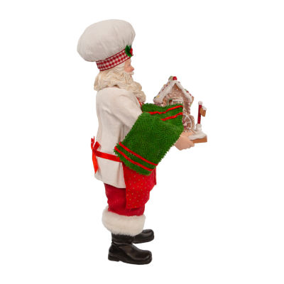 Kurt Adler 11in Fabriché With Gingerbread Train Santa Figurine