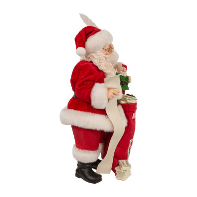 Kurt Adler 10.5-Inch Fabriché With Mail And Elf Santa Figurine