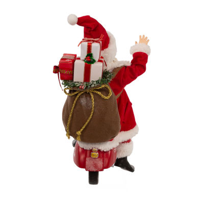 Kurt Adler 10-Inch Fabriché On Scooter Santa Figurine