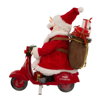 Kurt Adler 10-Inch Fabriché Santa on Scooter
