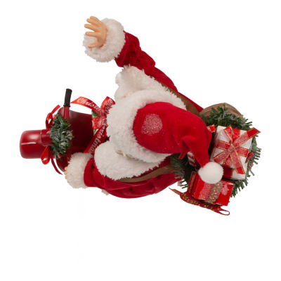 Kurt Adler 10-Inch Fabriché On Scooter Santa Figurine