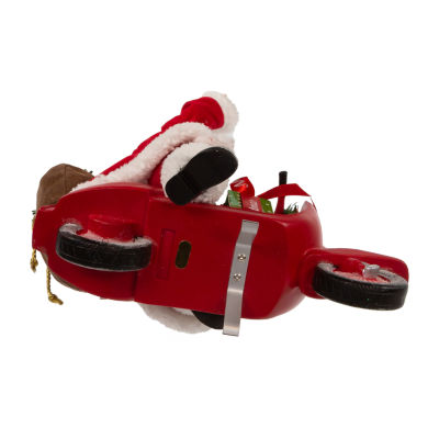 Kurt Adler 10-Inch Fabriché On Scooter Santa Figurine