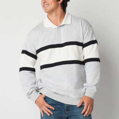 Classic Fit Striped Long Sleeve Polo Shirt