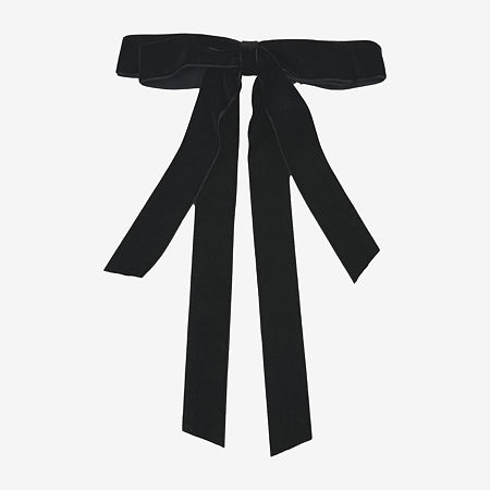 Bijoux Bar Velvet Hair Bow In Black