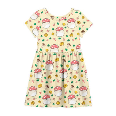 Big Girls 2-pc. Short Sleeve Squishmallows A-Line Dress