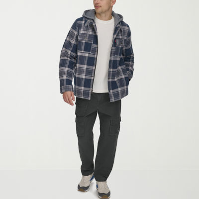 Levi's� Men's Sherpa Lined Hooded Plaid Shirt Jacket