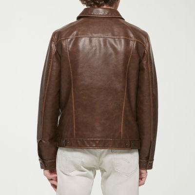 Levi's® Mens Midweight Faux Leather Trucker Jacket