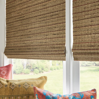 Bali Natural Custom Cordless Light-Filtering Roman Shade