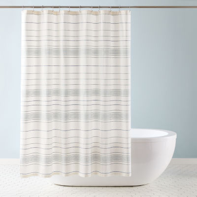 Town And Country Solana Stripe Aqua Shower Curtain