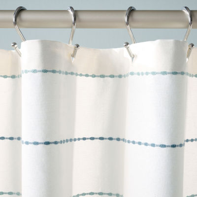 Town And Country Solana Stripe Aqua Shower Curtain