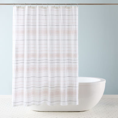 Town And Country Solana Stripe Grey Shower Curtain