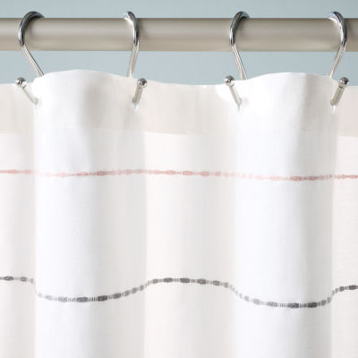 Town And Country Solana Stripe Grey Shower Curtain