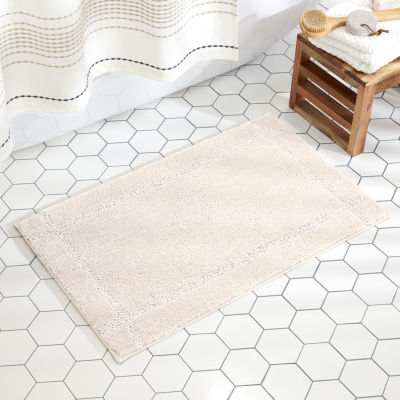 Town And Country Border Beige Bath Mat