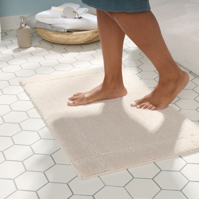 Town And Country Border Beige Bath Mat