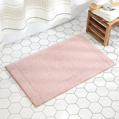 Town And Country Border Blush Bath Rug
