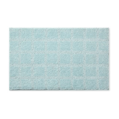 Town And Country Windowpane Aqua Bath Rug, Color: Aqua Blue - JCPenney