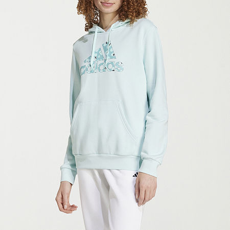 adidas Womens Long Sleeve Fleece Active Hoodie, X-large, Blue