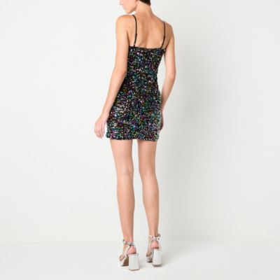 Radiante Couture Womens Sequin Bodycon Dress