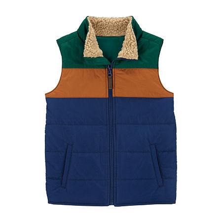 Carter's Little & Big Boys Vest, 8, Blue