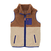 Carter's Little & Big Boys Vest, 12, Brown