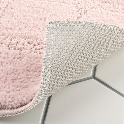 Town And Country Windowpane Blush Bath Rug