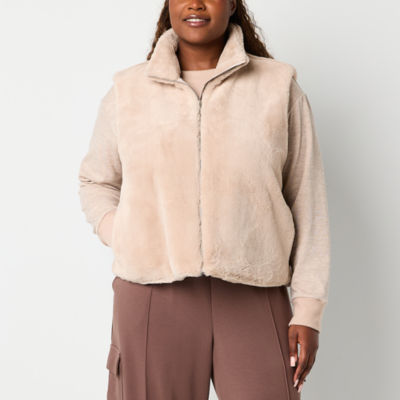 Stylus Faux Fur Vest Plus