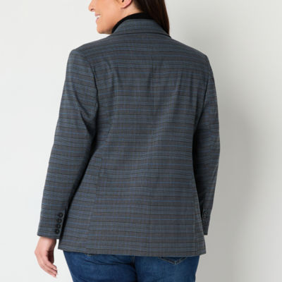 Liz Claiborne Womens Classic Fit Blazer-Plus