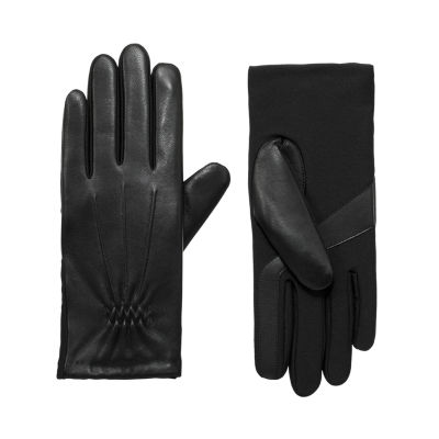 Isotoner Leather Glove Touch Screen Enabled Cold Weather Gloves