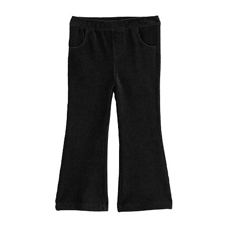 Carter's Toddler Girls Velour Flare Pull-On Pants, 3t, Black