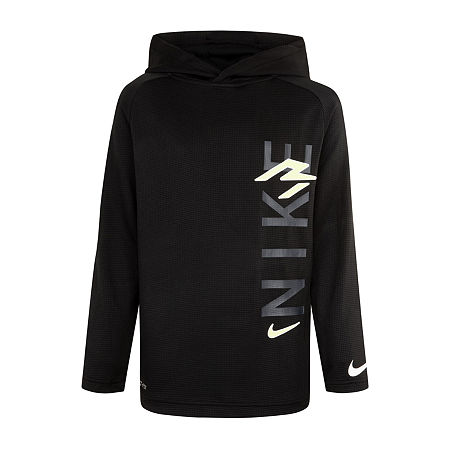 Nike 3BRAND by Russell Wilson Big Boys Hooded Long Sleeve Thermal Top, Large, Black