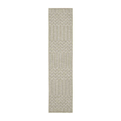 Covington Home Trinidad Woven Textured 22"X90" Indoor Outdoor Rectangular Runner