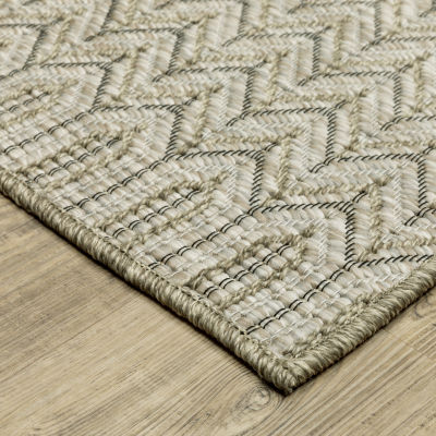 Covington Home Trinidad Woven Textures 36"X60" Indoor Outdoor Rectangular Accent Rug