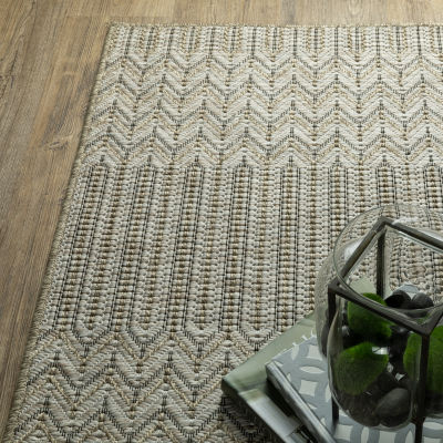 Covington Home Trinidad Woven Textures Indoor Outdoor Rectangular Area Rug