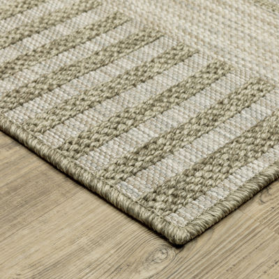 Covington Home Trinidad Geometric Stripes 36"X60" Indoor Outdoor Rectangular Accent Rug